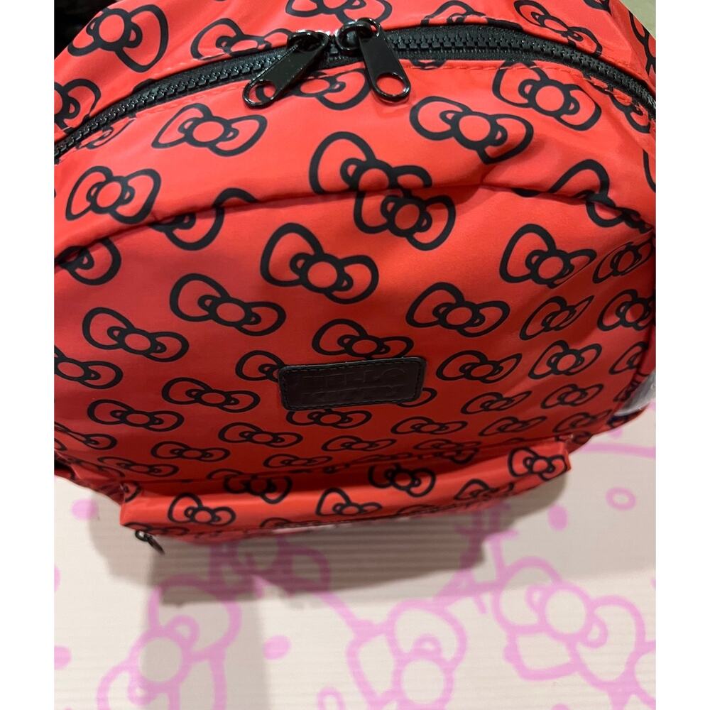 NWT❤️Hello Kitty large red ribbons logo Backpack - Picture 6 of 10